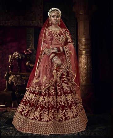 Picture of Pleasing Maroon Lehenga Choli