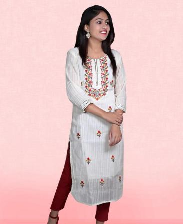 Picture of Appealing White Kurtis & Tunic