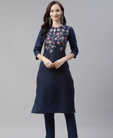 Picture of Elegant Navy Blue Kurtis & Tunic