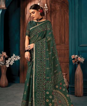 Picture of Graceful Green Casual Saree