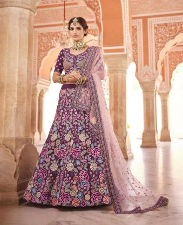 Picture of Good Looking Wine Lehenga Choli