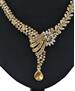 Picture of Well Formed Gold & White Necklace Set