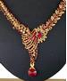 Picture of Charming Maroon & Gold Necklace Set