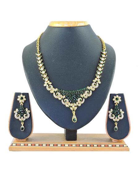 Picture of Delightful Green Necklace Set