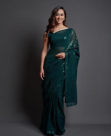 Picture of Taking Green Casual Saree