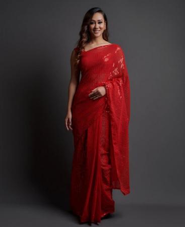 Picture of Resplendent Red Casual Saree