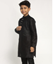 Picture of Good Looking Black Kids Kurta Pyjama