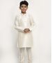 Picture of Excellent White Kids Kurta Pyjama