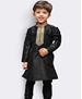 Picture of Graceful Black Kids Kurta Pyjama