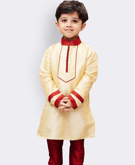 Picture of Grand Cream Kids Kurta Pyjama