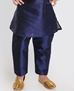 Picture of Resplendent Navy Blue Kids Kurta Pyjama