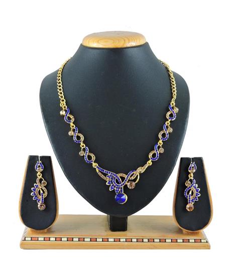 Picture of Sightly Blue & Gold Necklace Set