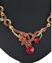 Picture of Resplendent Maroon &Gold Necklace Set