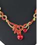 Picture of Sightly Red & Gold Necklace Set