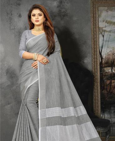 Picture of Marvelous Grey Casual Saree