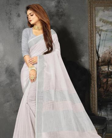 Picture of Splendid Off White Casual Saree