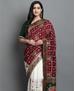 Picture of Fine Maroon+white Silk Saree