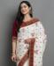 Picture of Bewitching White Silk Saree