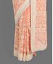 Picture of Statuesque Starfish Orange Silk Saree