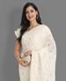 Picture of Fine White Silk Saree