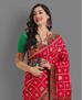 Picture of Exquisite Red+green Silk Saree