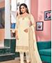 Picture of Marvelous Off White Straight Cut Salwar Kameez