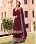 Picture of Well Formed Maroon Designer Salwar Kameez