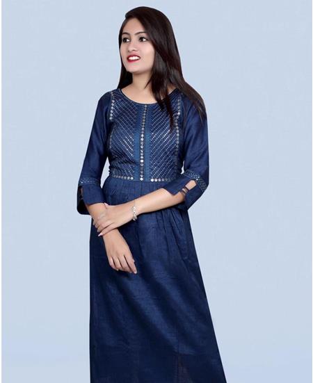 Picture of Beauteous Nevy Blue Kurtis & Tunic