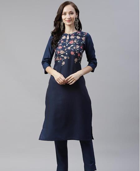 Picture of Elegant Navy Blue Kurtis & Tunic