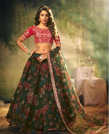 Picture of Charming Green Lehenga Choli