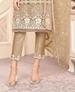 Picture of Stunning Brown Cotton Salwar Kameez