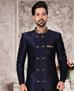 Picture of Sightly Navy Blue Indo Western