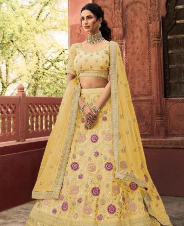 Picture of Classy Yellow Lehenga Choli