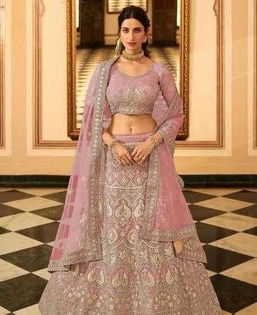 Picture of Graceful Baby Pink Lehenga Choli