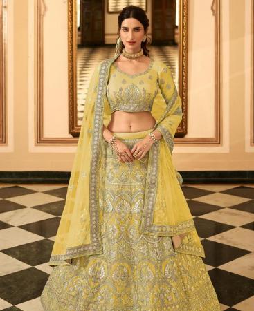 Picture of Magnificent Yellow Lehenga Choli