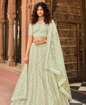 Picture of Excellent Pista Lehenga Choli