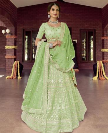 Picture of Lovely Sea Green Lehenga Choli