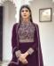 Picture of Resplendent Wine Anarkali Salwar Kameez