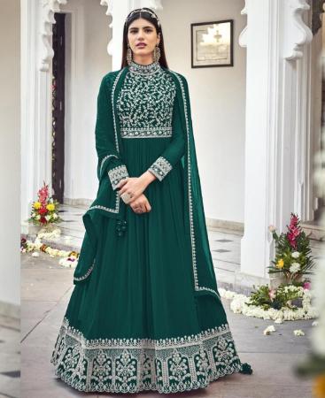 Picture of Grand Green Anarkali Salwar Kameez