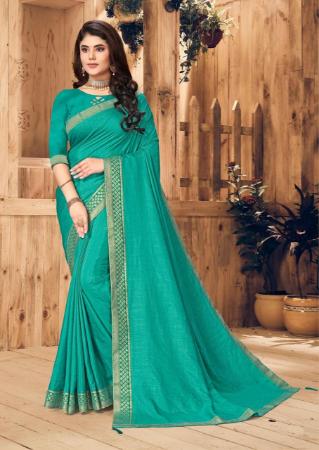 Picture of Graceful Teal Blue Casual Saree