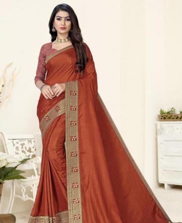 Picture of Resplendent Kesariya Casual Saree