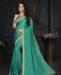 Picture of Pleasing Turquoise Green Casual Saree