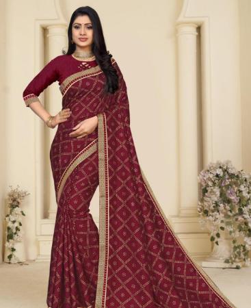 Picture of Magnificent Maroon Casual Saree