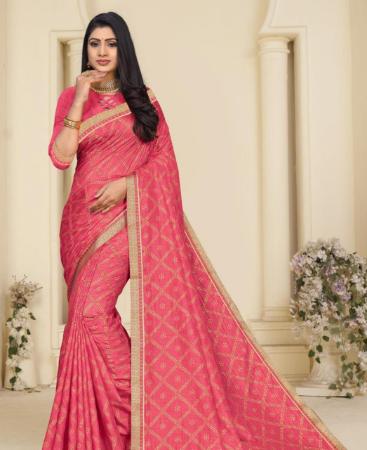 Picture of Excellent Pink Casual Saree