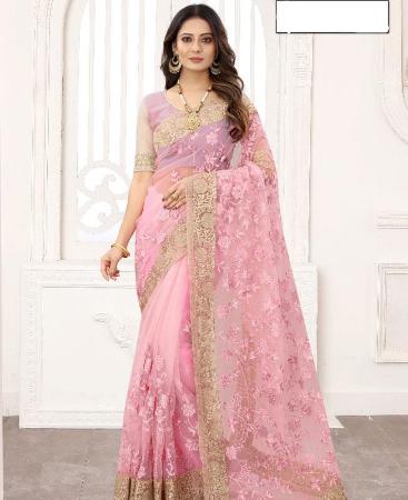 Picture of Appealing Pink Net Saree