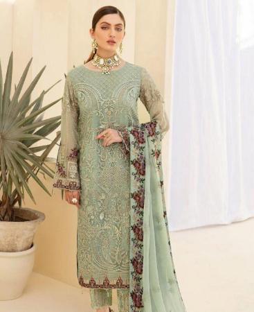 Picture of Elegant Pista Straight Cut Salwar Kameez