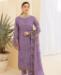 Picture of Comely Violet Straight Cut Salwar Kameez