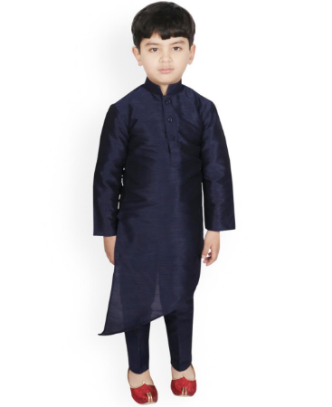 Picture of Radiant Navy Blue Kids Kurta Pyjama