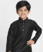 Picture of Good Looking Black Kids Kurta Pyjama