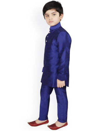 Picture of Fascinating Blue Kids Kurta Pyjama